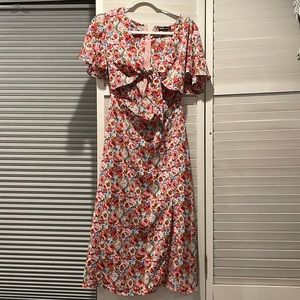 SHEIN Cut out floral dress